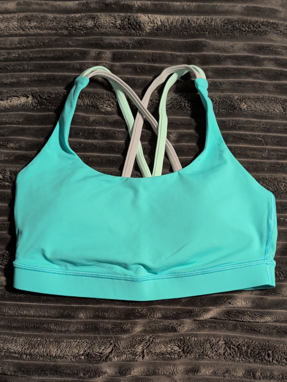 Lululemon Aqua Crossback Sports Bra